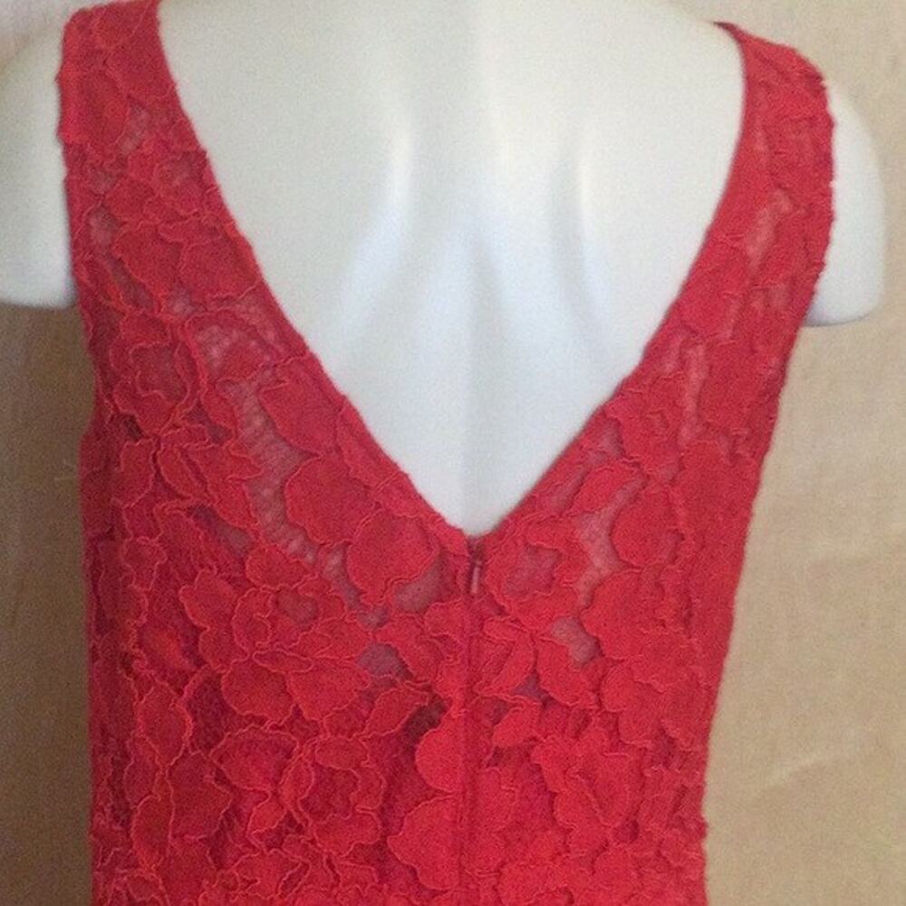 NWT Monique Lhuillier Sleeveless Floral Lace Sheath Dress Size 10 Retail $495 - Picture 8 of 11